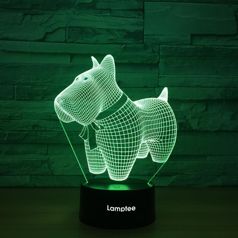Dog 3D Illusion Lamp Night Light