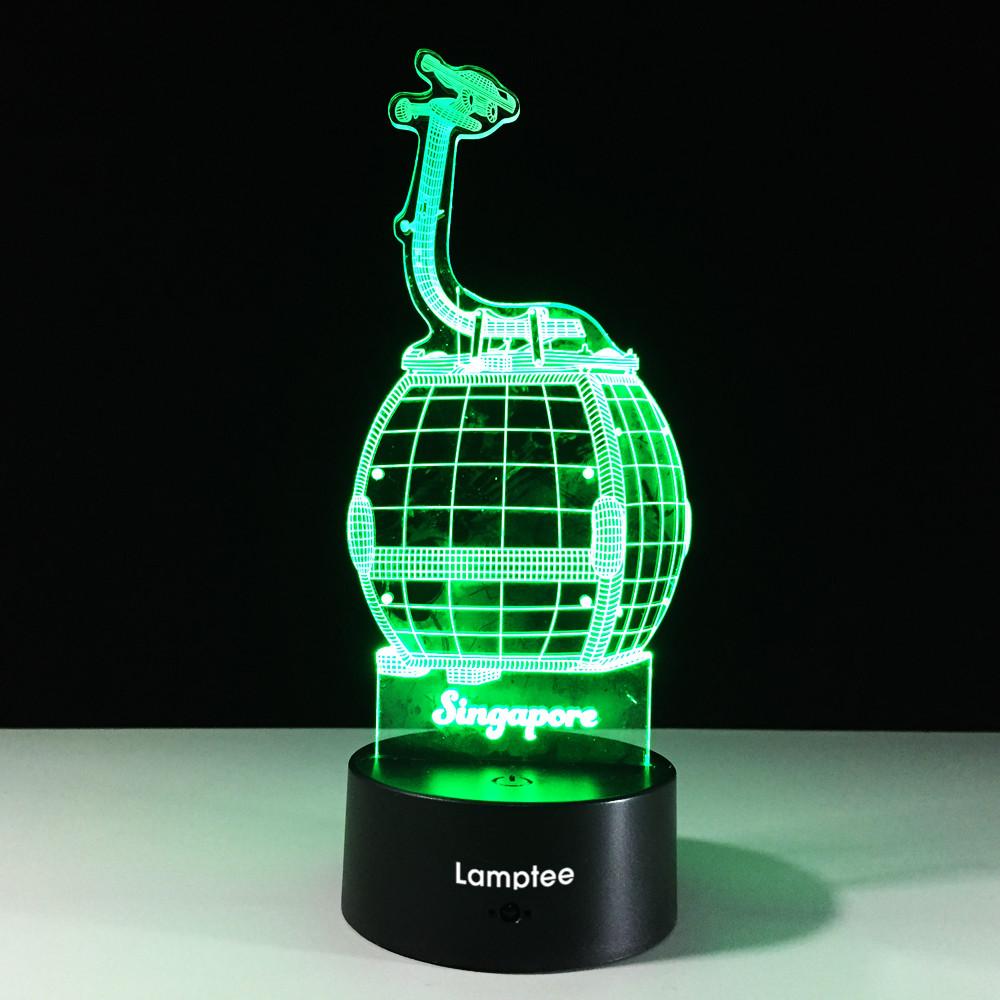 Traffic Cable Car 3D Illusion Lamp Night Light 3DL257